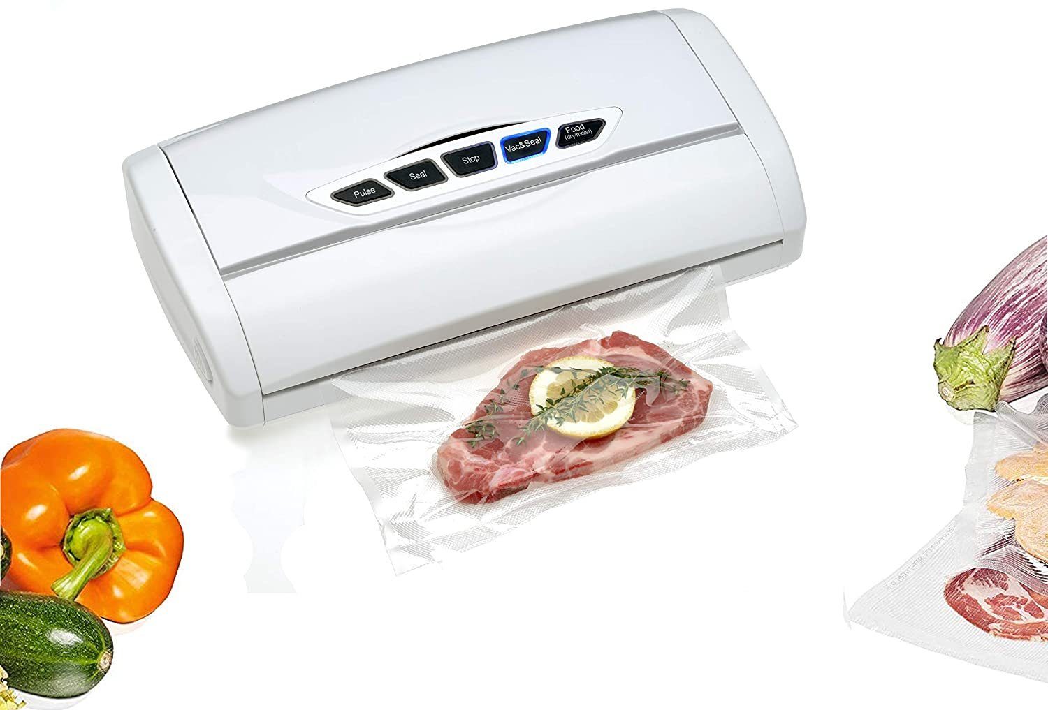 JUNG Vakuumierer Vacupack 2in1 Vakuumiergerät mit Folienschweißer, Vakuumiergeräte, 150,00W, Vakumiergerät Lebensmittel Folienschweißgerät Einschweißgerät