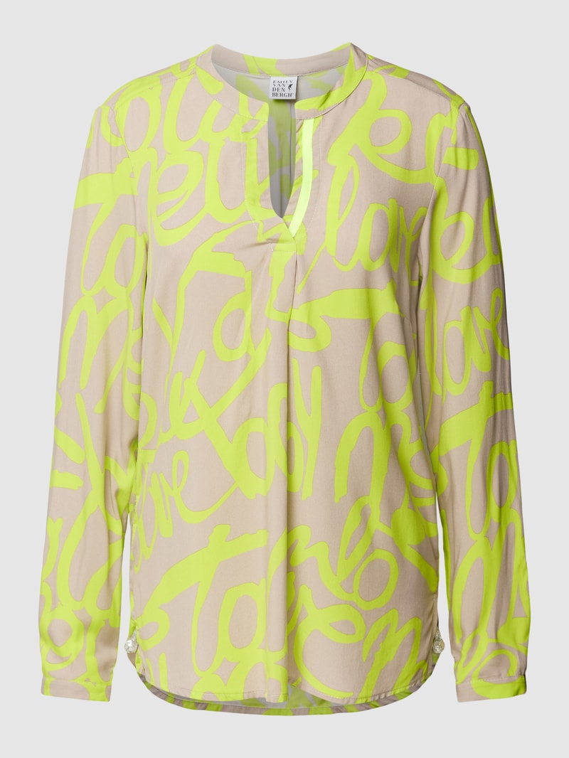 Blusenshirt mit Allover-Muster in beige
