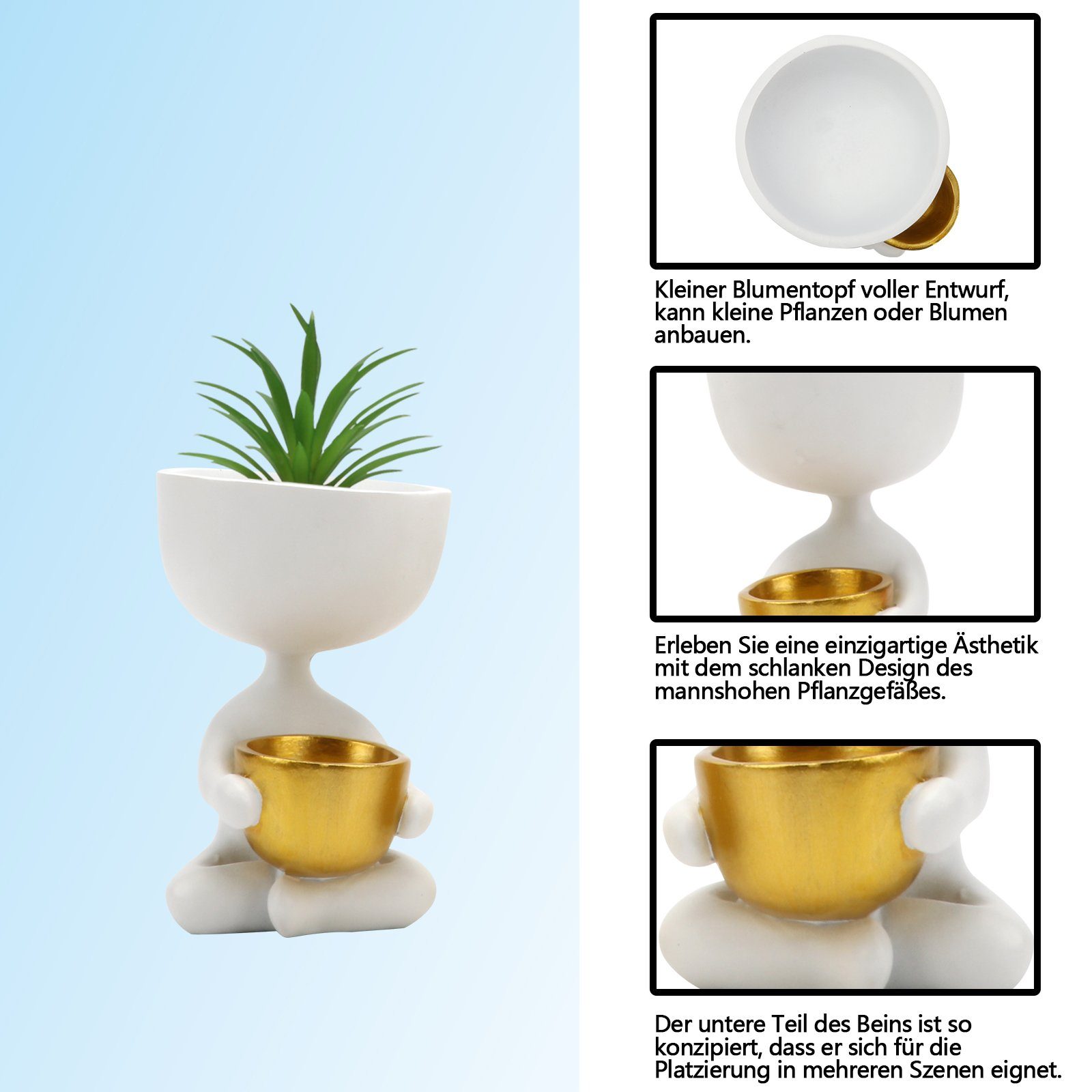 BIGTREE Blumentopf Pflanzentopf mit kreativer Form 2/3 Set (2 St)