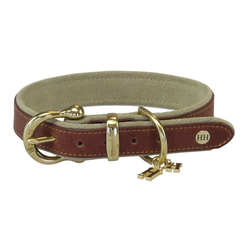 Happy House Hundehalsbänder Happy House Halsband Sattelleder Basic braun XXL