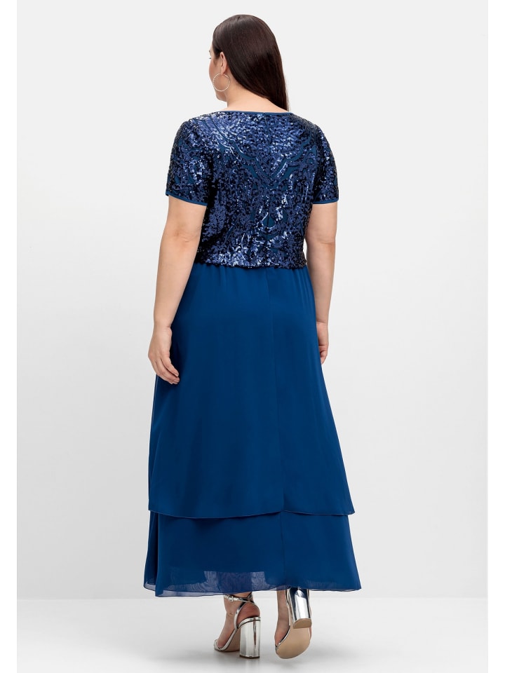sheego Abendkleid in blau günstig kaufen
