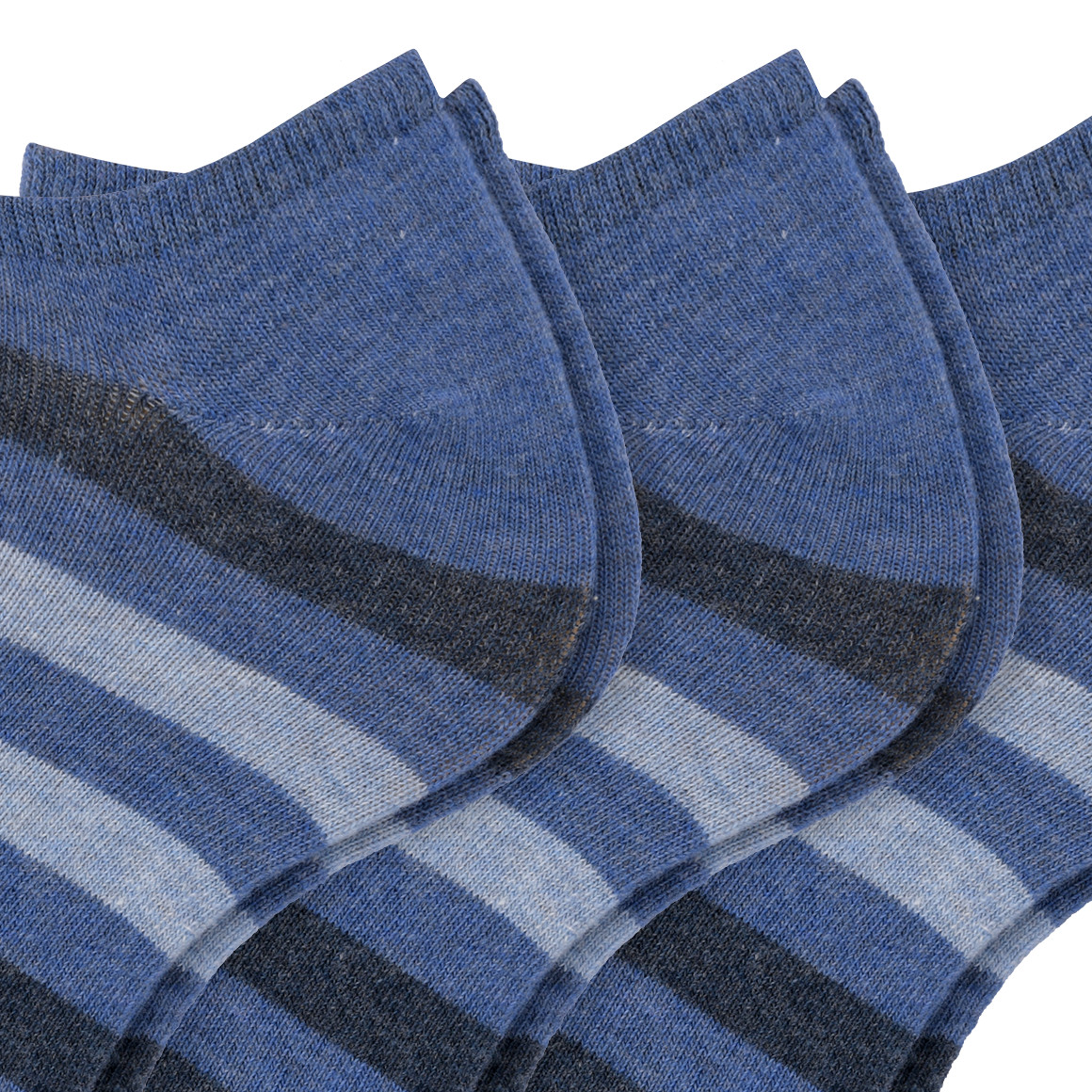 3 Paar Herren Sneaker-Socken im Streifen-Look