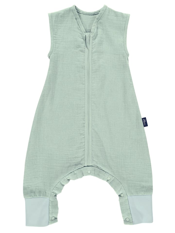 Alvi Sleep-Overall Mull-Schlafsack light Exklusiv in Hellgrün günstig kaufen