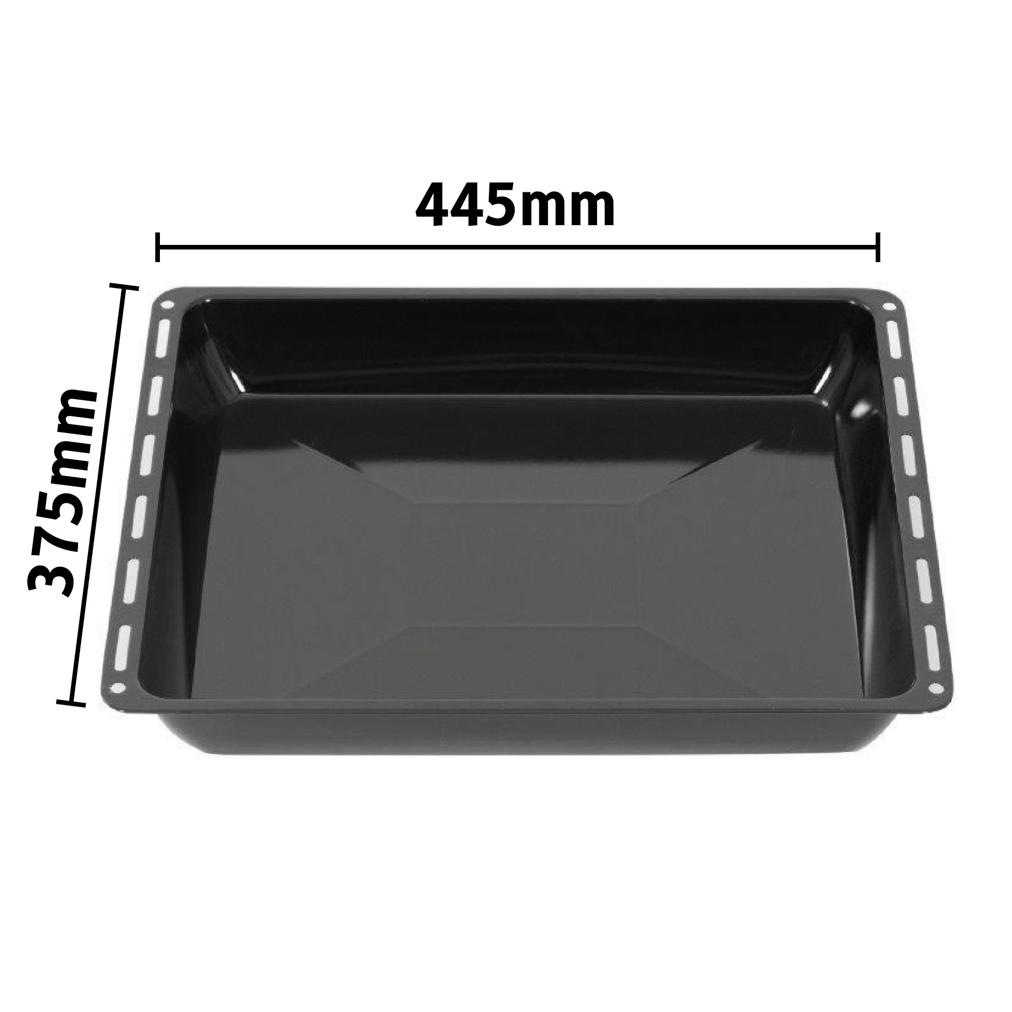 ICQN Backblech 445 x 375 x 50 mm, Emaille, (Set mit Backofenrost, 2-St), Passend für Whirlpool, Ignis, Bauknecht, Indesit, Algor, Neckermann