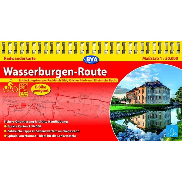 Kompakt-Spiralo BVA Wasserburgenroute, 1:50.000, mit GPS-Track Download - Fahrradkarte