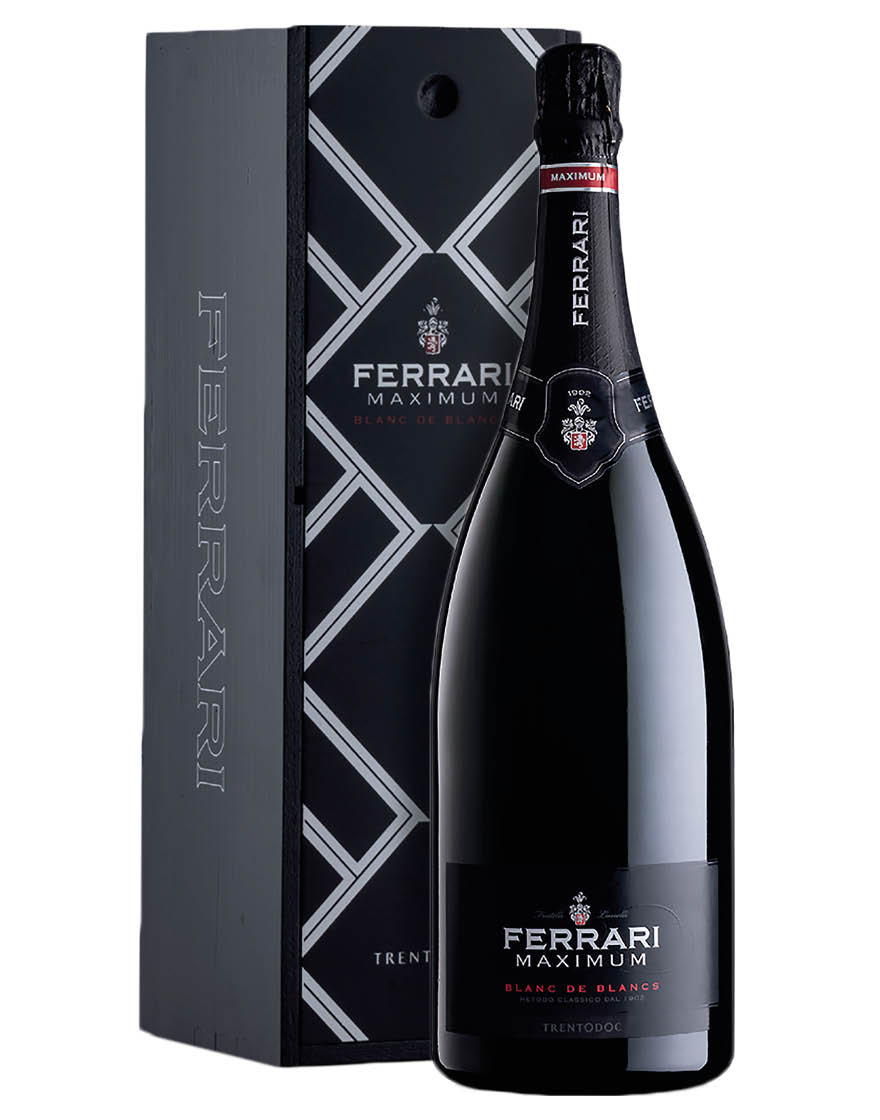 Trento Brut Blanc de Blancs DOC Maximum Ferrari Magnum 1,5 ℓ, Caisse bois