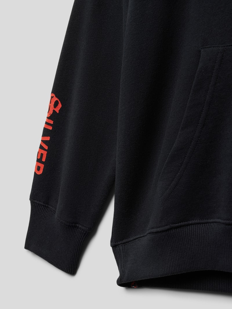 Hoodie mit Label-Print Modell 'RADICAL TIMES' in schwarz