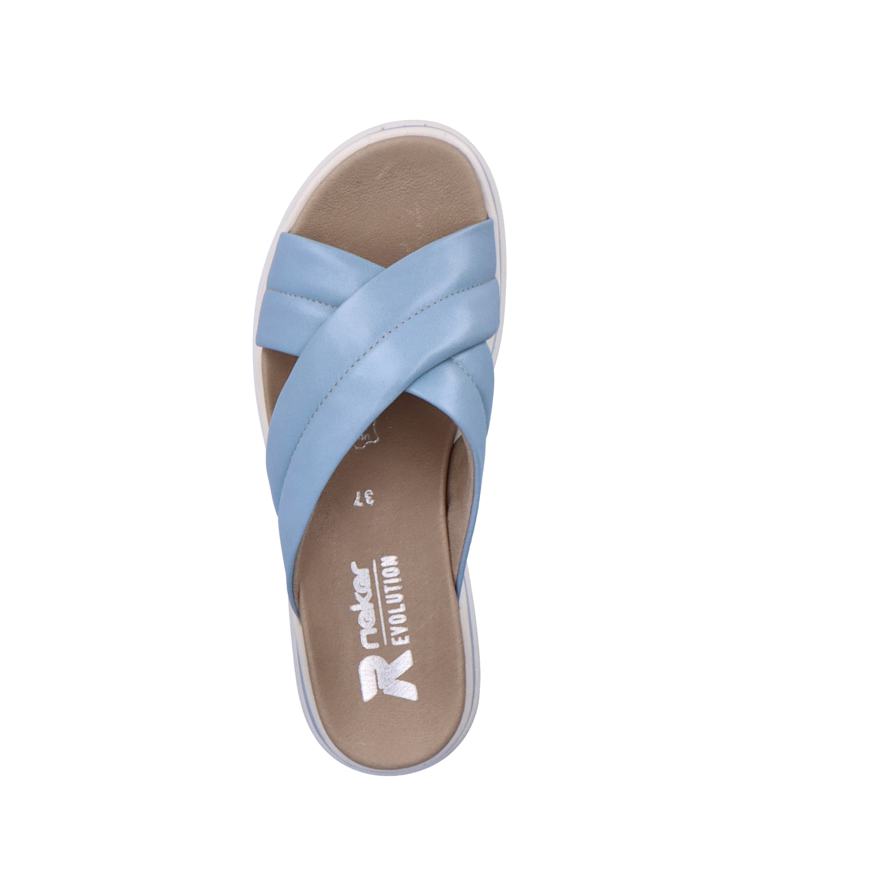 Rieker Damen Pantoletten light summer blue
