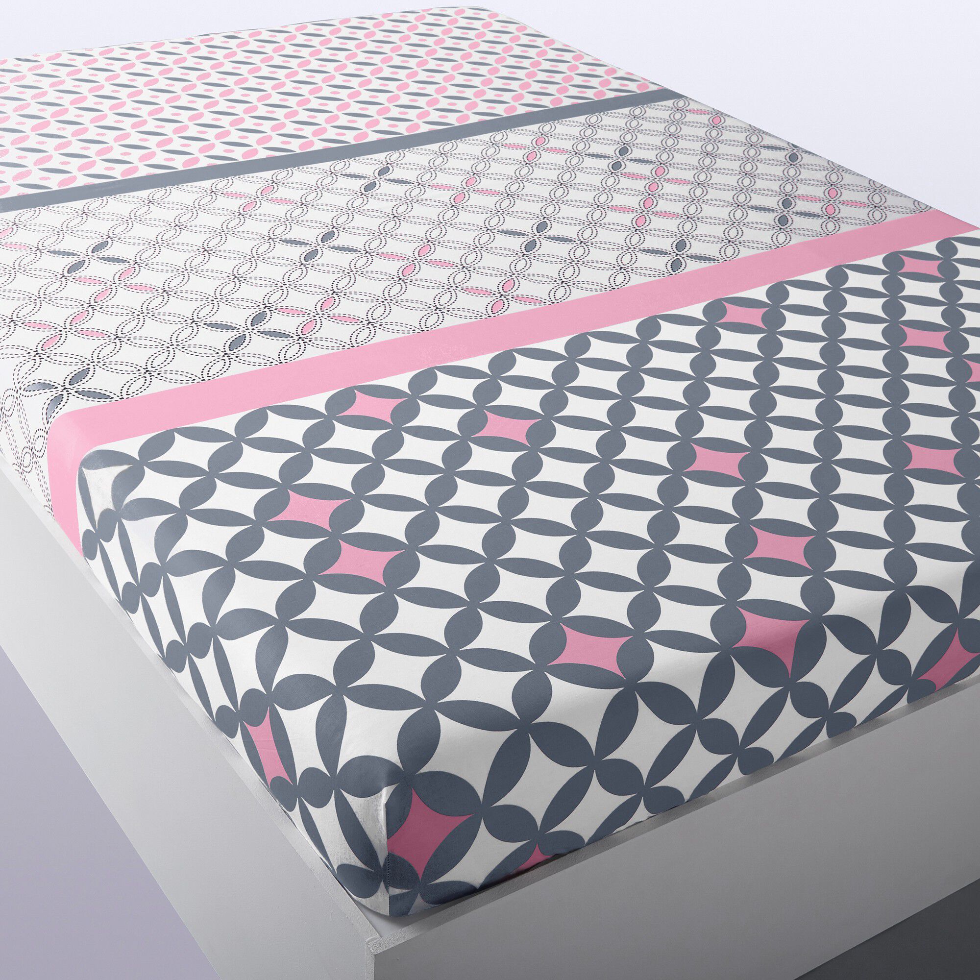 Linge de lit Marlow en coton motifs géométriques