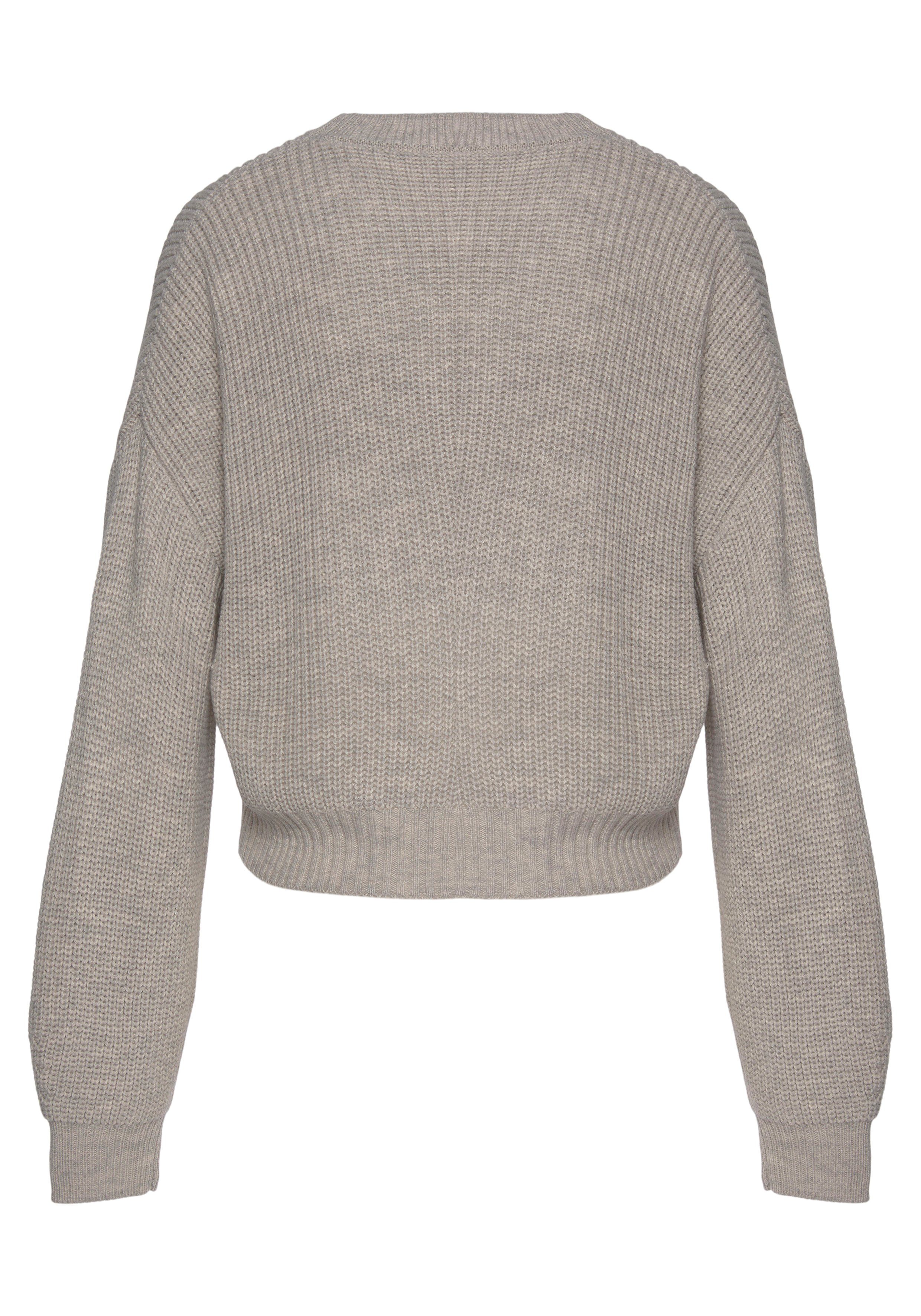 LASCANA Strickpullover mit Zopfmuster vorne