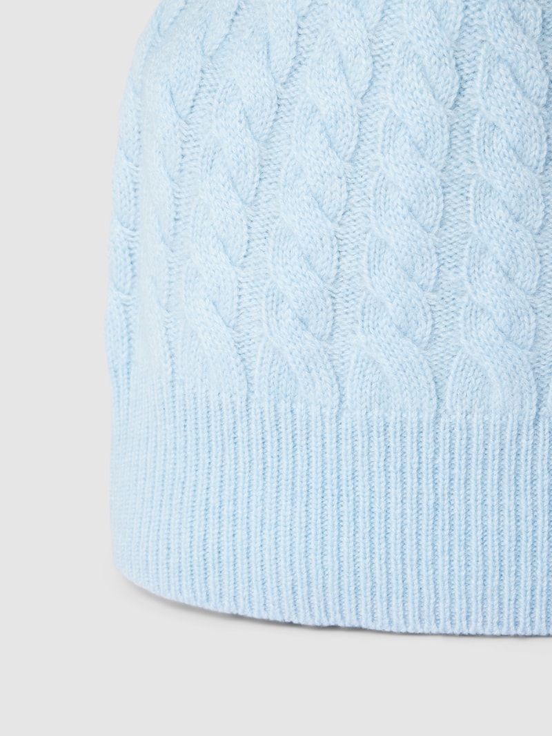 Strickmütze aus Kaschmir in bleu