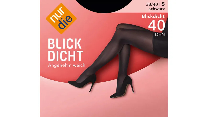 NUR DIE Damen Feinstrumpfhose Blickdicht 40 DEN schwarz