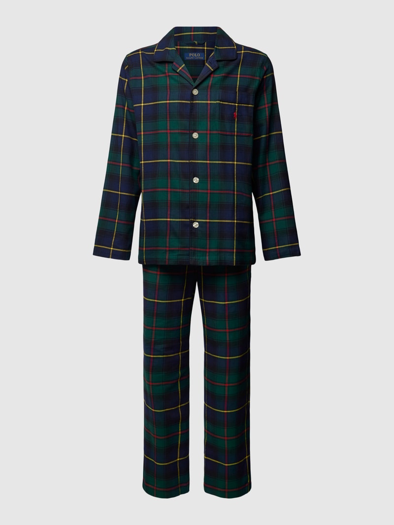 Pyjama im Geschenk-Set Modell 'FLANNEL' in dunkelblau