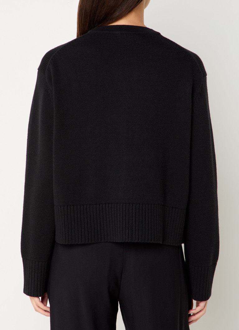 Calvin Klein Fine-knit sweater in wool blend with logo embroidery