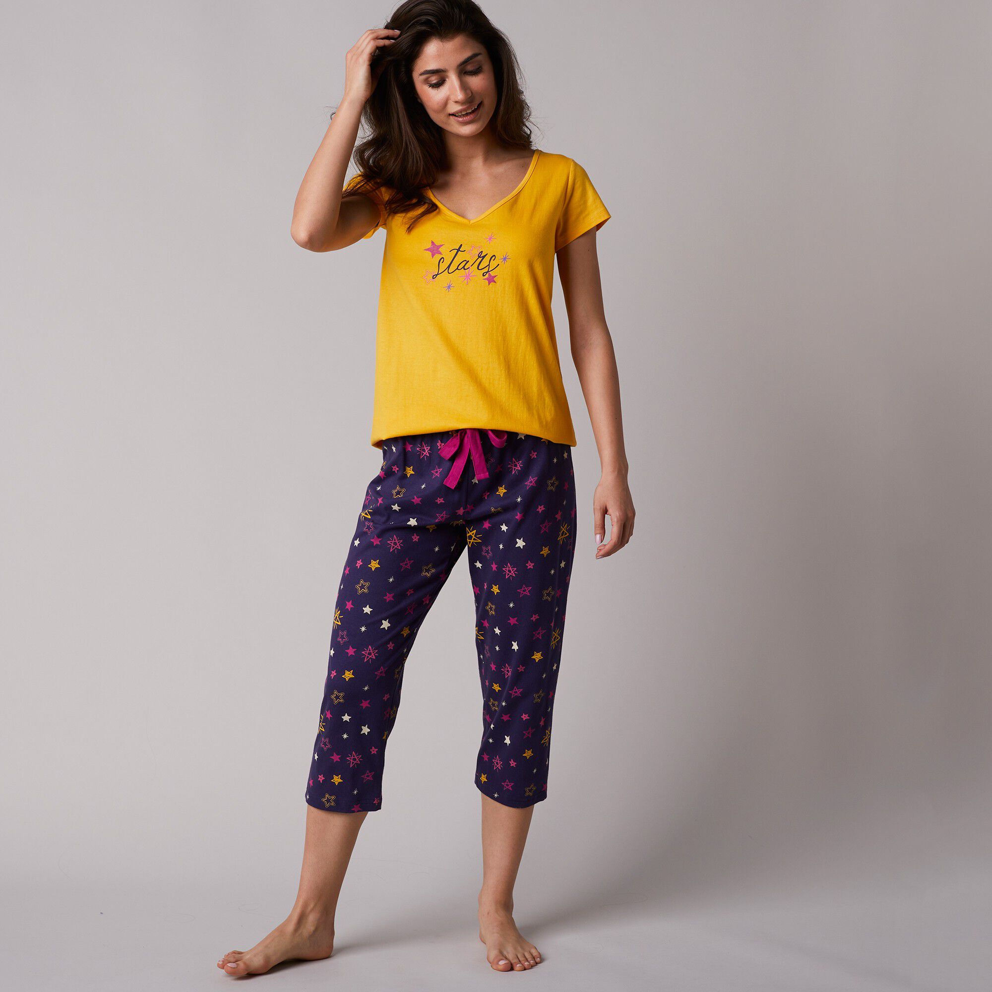 Pantacourt de pyjama imprimé étoiles Estrella