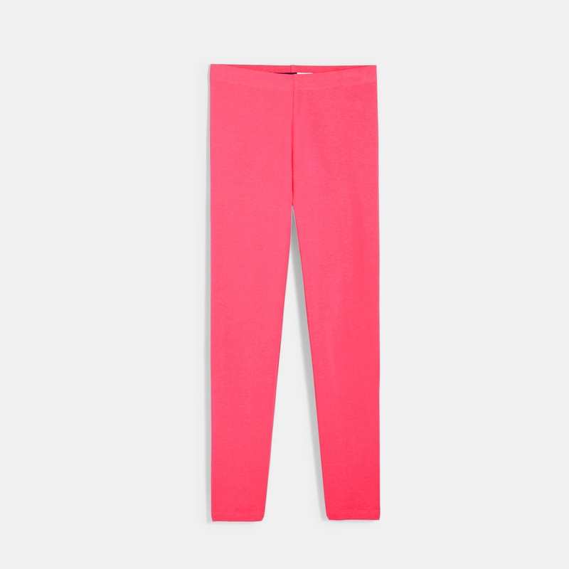 Legging uni rose fille