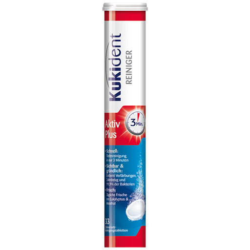 KUKIDENT Reiniger Express Aktiv Plus Tabs  33 St  Tabletten