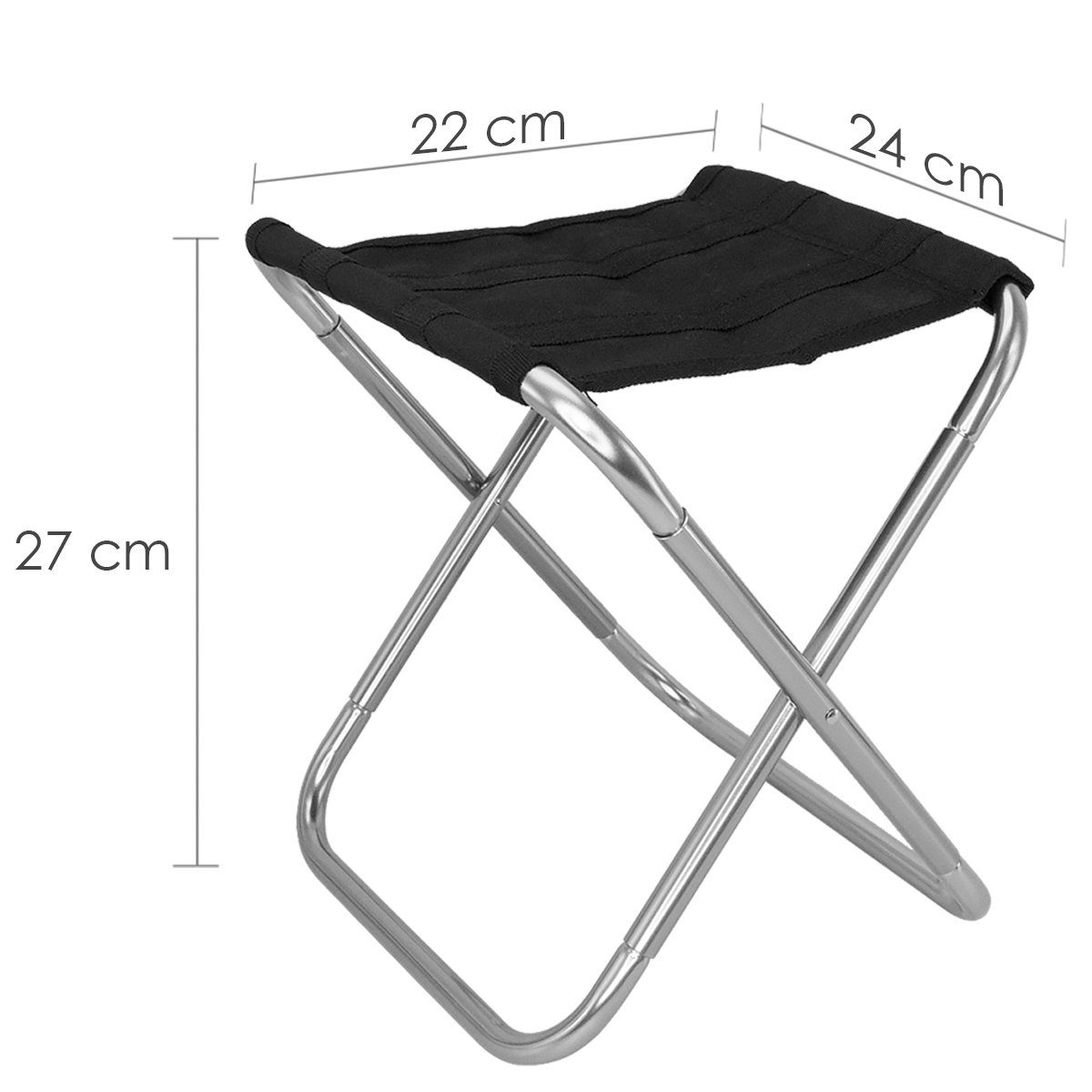MidGard Klappstuhl Campinghocker, ultraleichter Falthocker aus Aluminium bis 80kg belastb