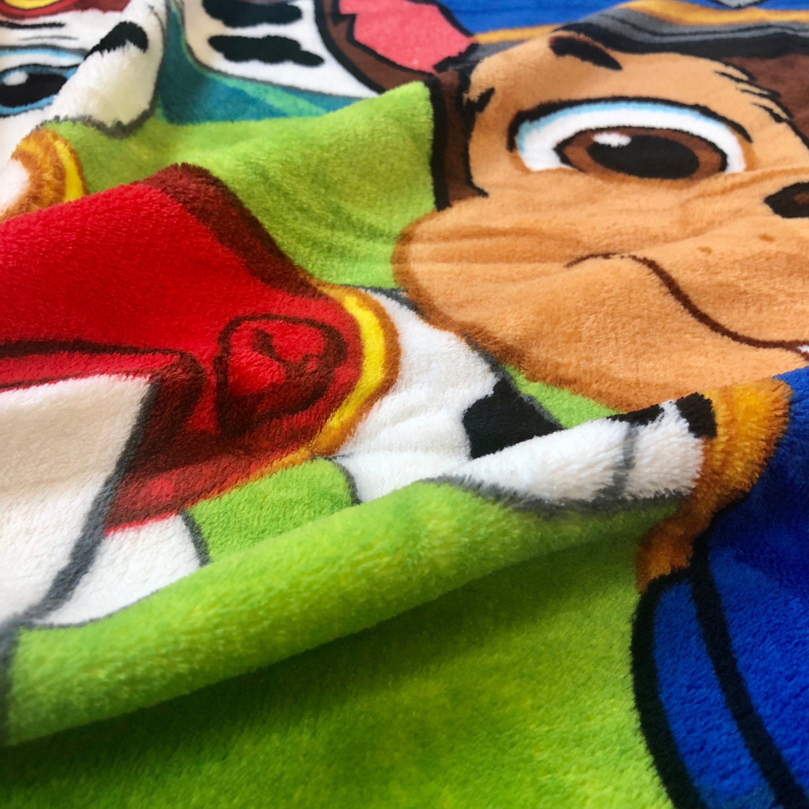 Kinderdecke Paw Patrol 130x170 cm, weich und kuschelig, passend zur Bettwäsche, MTOnlinehandel, Sofadecke Überwurf Plaid für Mädchen und Jungen