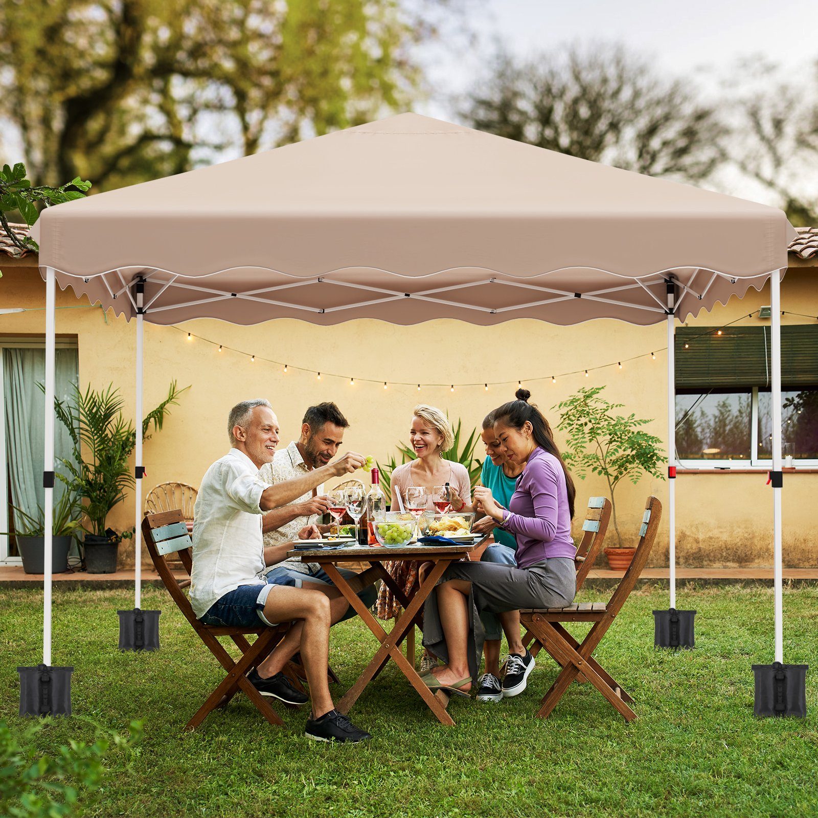 TLGREEN Faltpavillon Pavillon One Push Faltpavillon 3x3 Wasserdicht,UV Schutz 50+, One Push Installieren