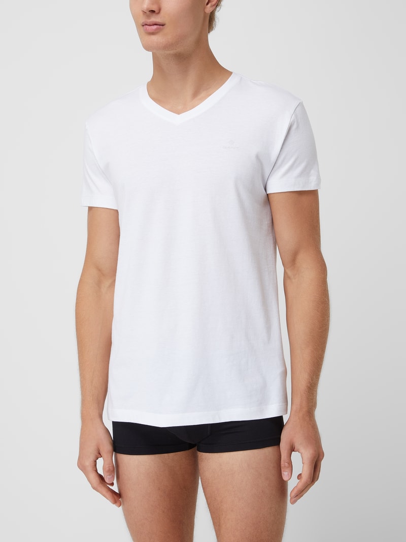 T-Shirt aus Baumwolle im 2er-Pack in schwarz
