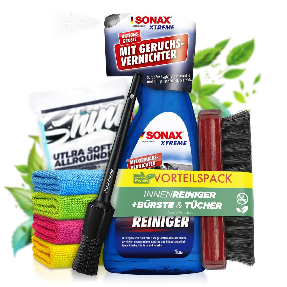 SONAX XTREME AutoInnenReiniger 1L   Bürste & Tücher