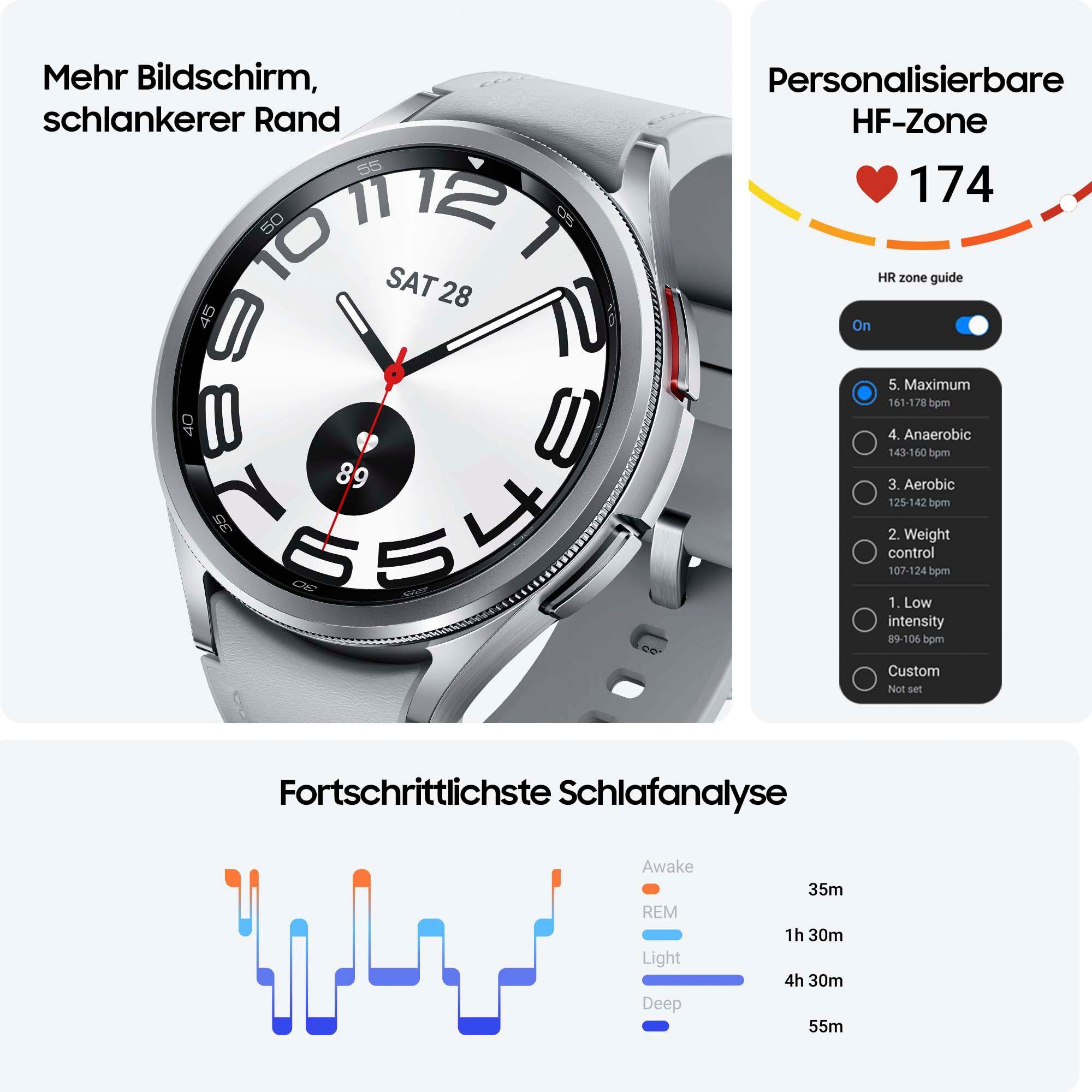 Samsung Galaxy Watch 6 Classic 47mm Smartwatch (3'73 cm/1'5 Zoll, Wear OS by Samsung)