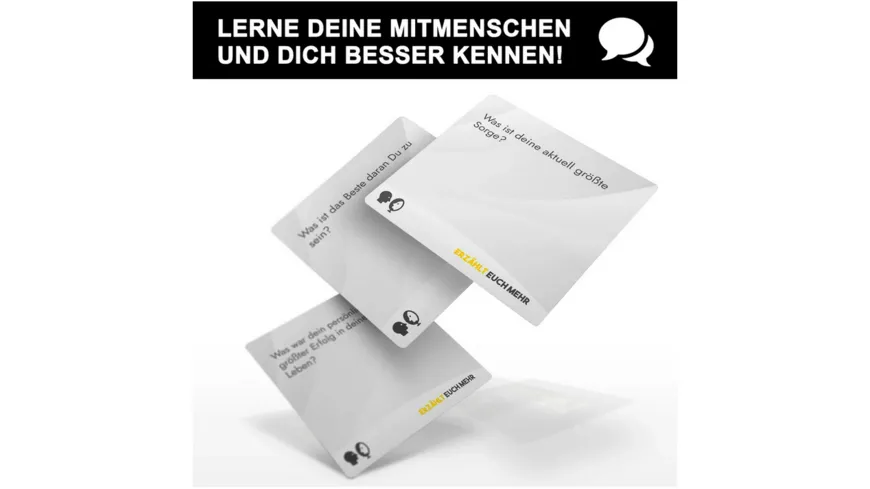 Simon & Jan - Erzählt euch mehr, Toolbox für Kommunikation, Kartenspiel für tiefsinnige Gespräche
