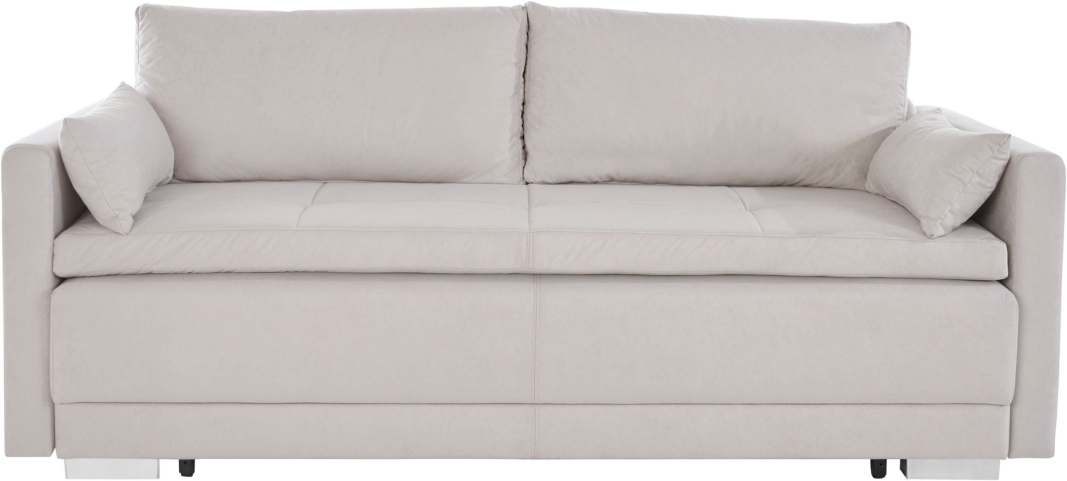 INOSIGN Schlafsofa Berlin, mit Boxspringaufbau, Bettfunktion & Bettkasten, Dauerschlafsofa