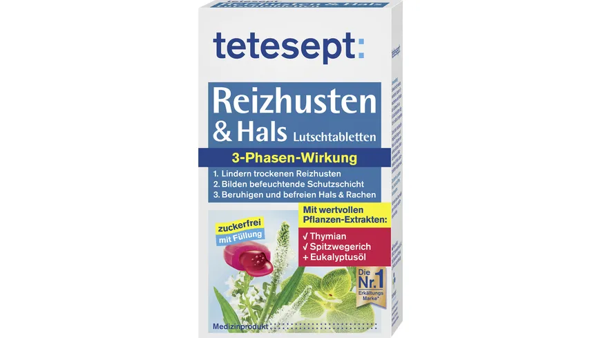 tetesept Reizhusten & Hals Lutschtabletten 3-Phasen