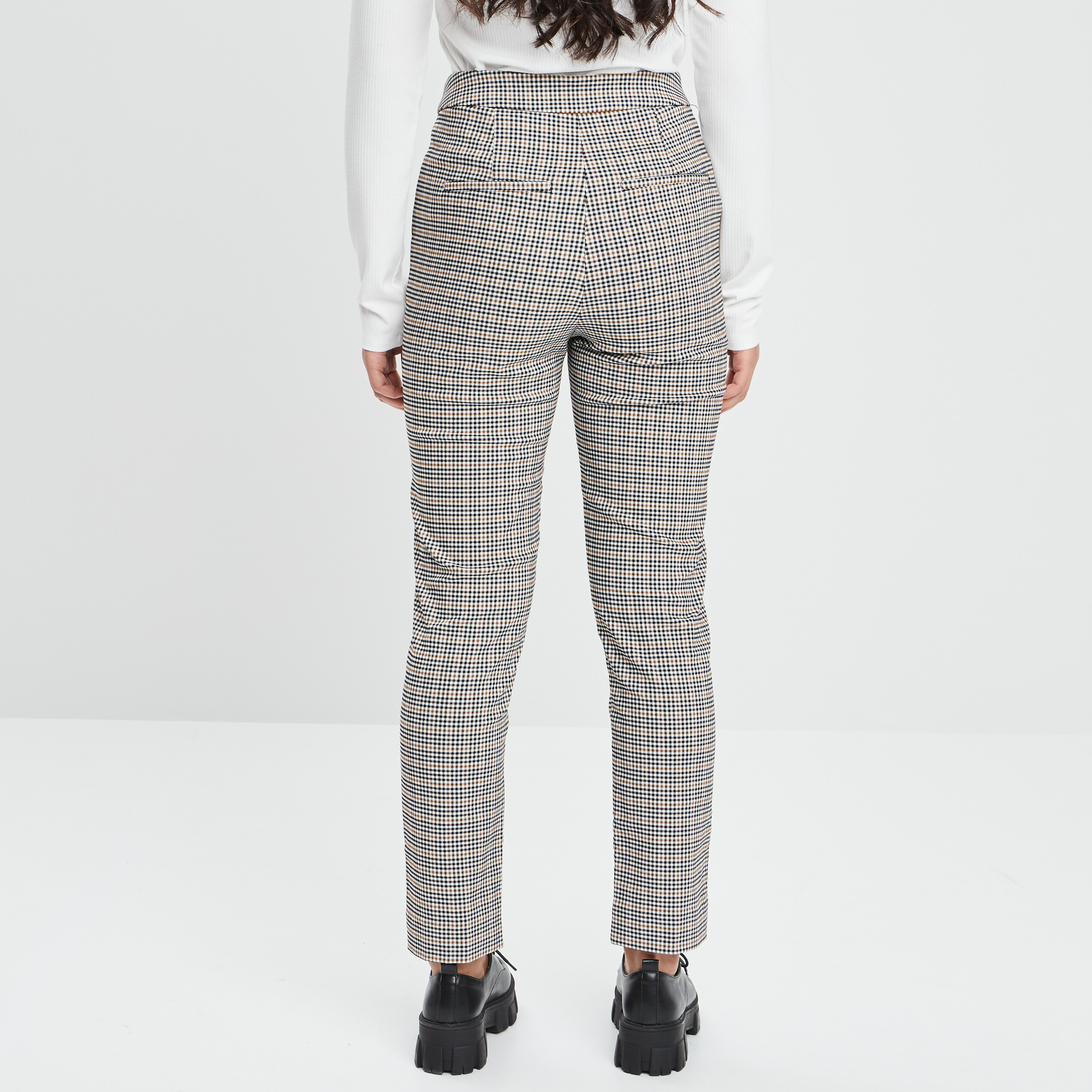 Pantalon droit taille haute jaune femme | La Halle