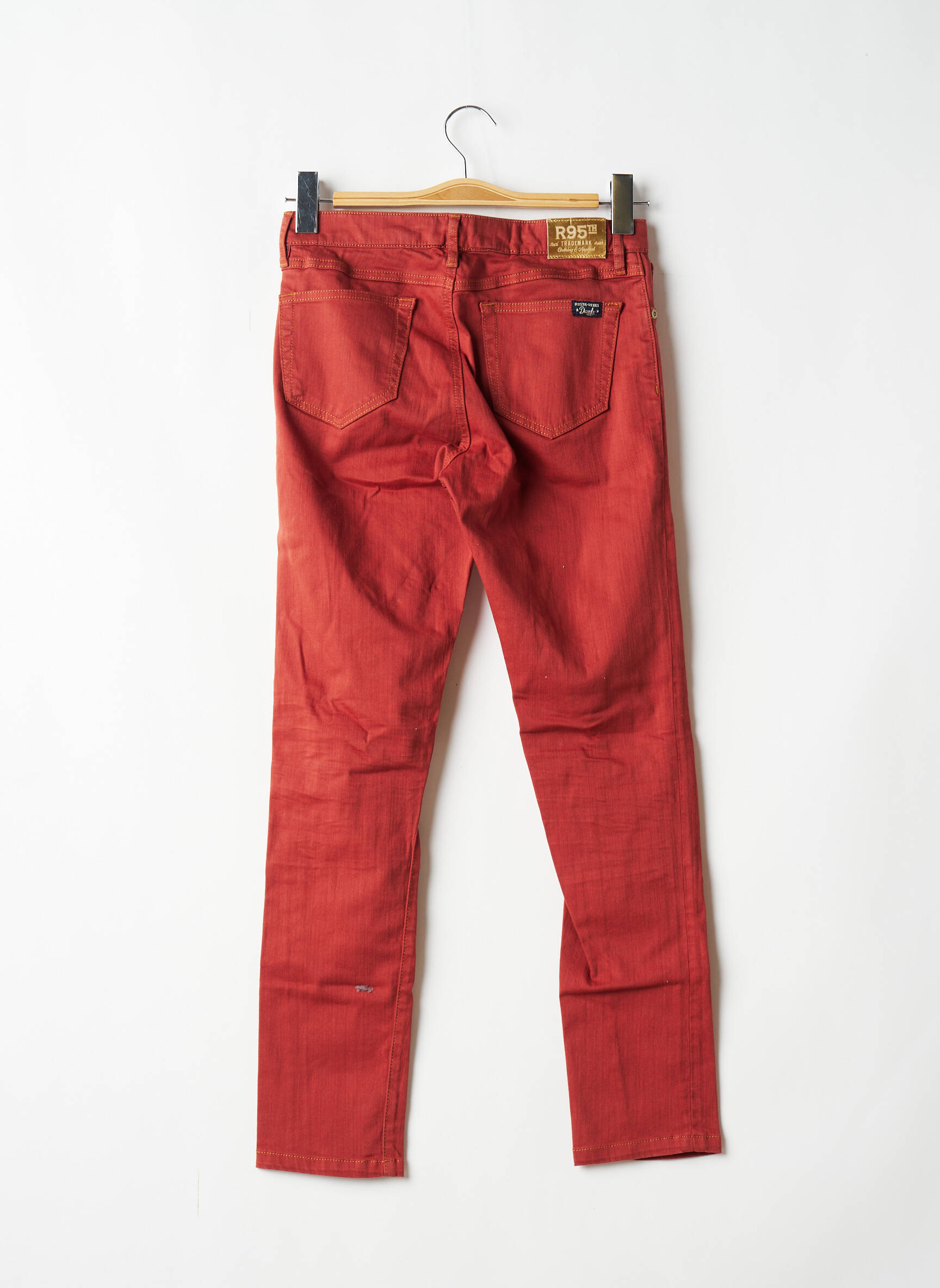R95th Jeans Coupe Slim Femme couleur orange