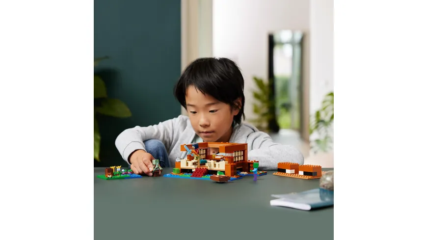 LEGO Minecraft 21256 Das Froschhaus Set, Spielzeug-Haus mit Figuren