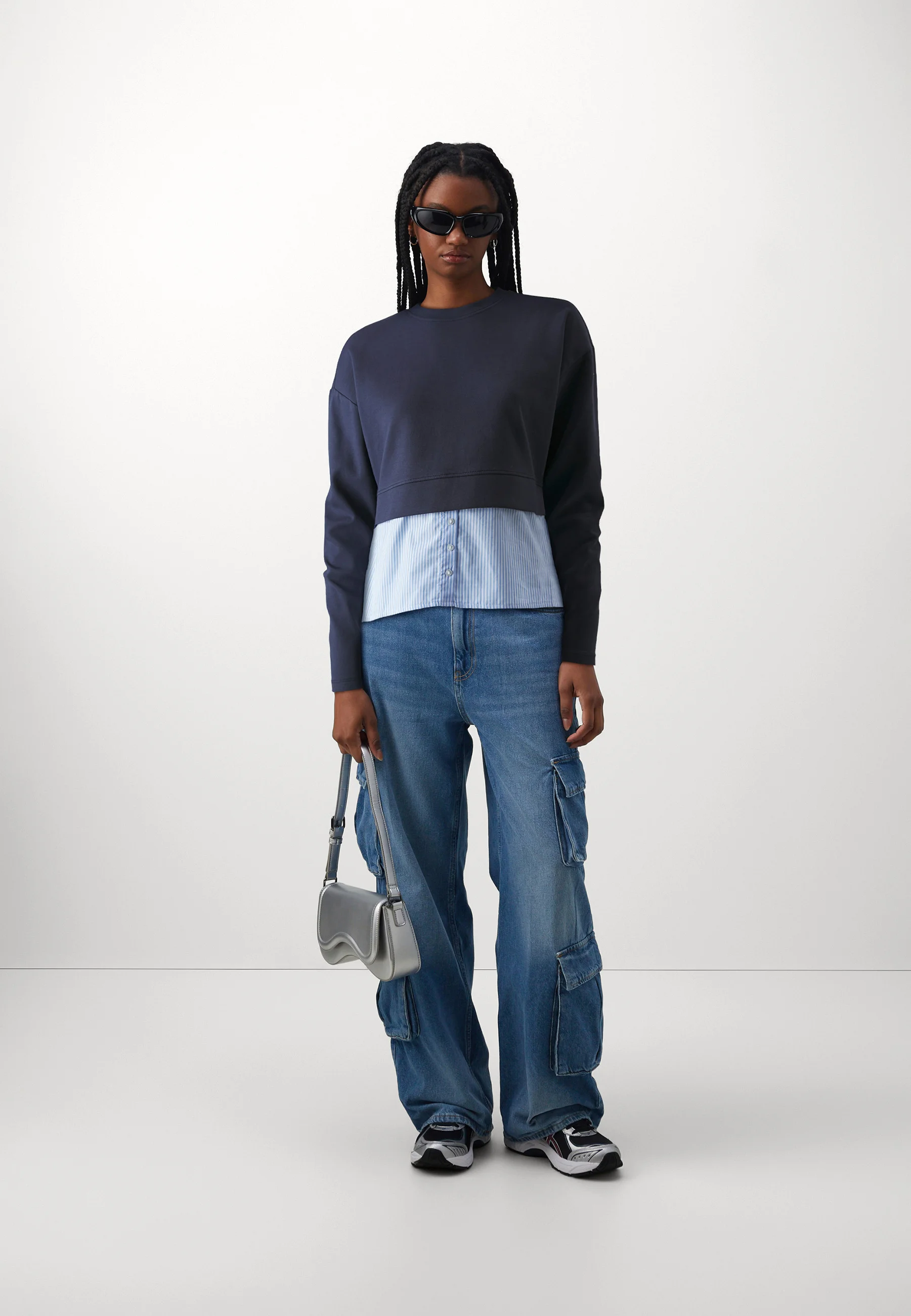 ONLY ONLLOUISE MIX O NECK - Sudadera