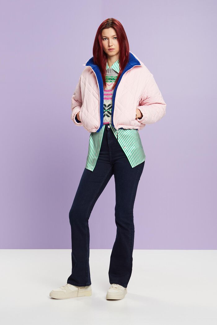 Racer-Bootcut-Jeans mit besonders hohem Bund
