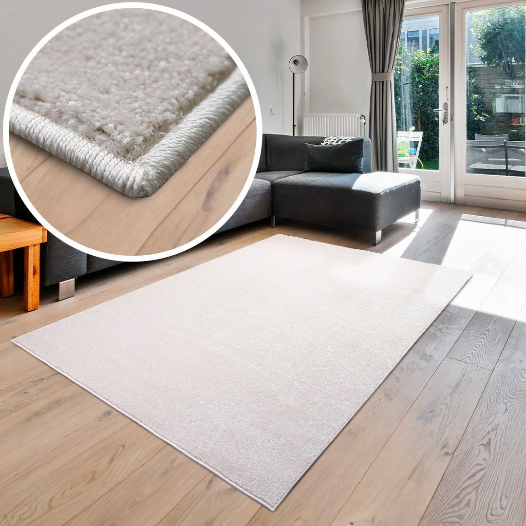 Teppich Pieter, my home, rechteckig, Höhe: 9 mm, mit besonders weichem Flor, Kurzflor,Design-Teppich mit Melange-Effekt