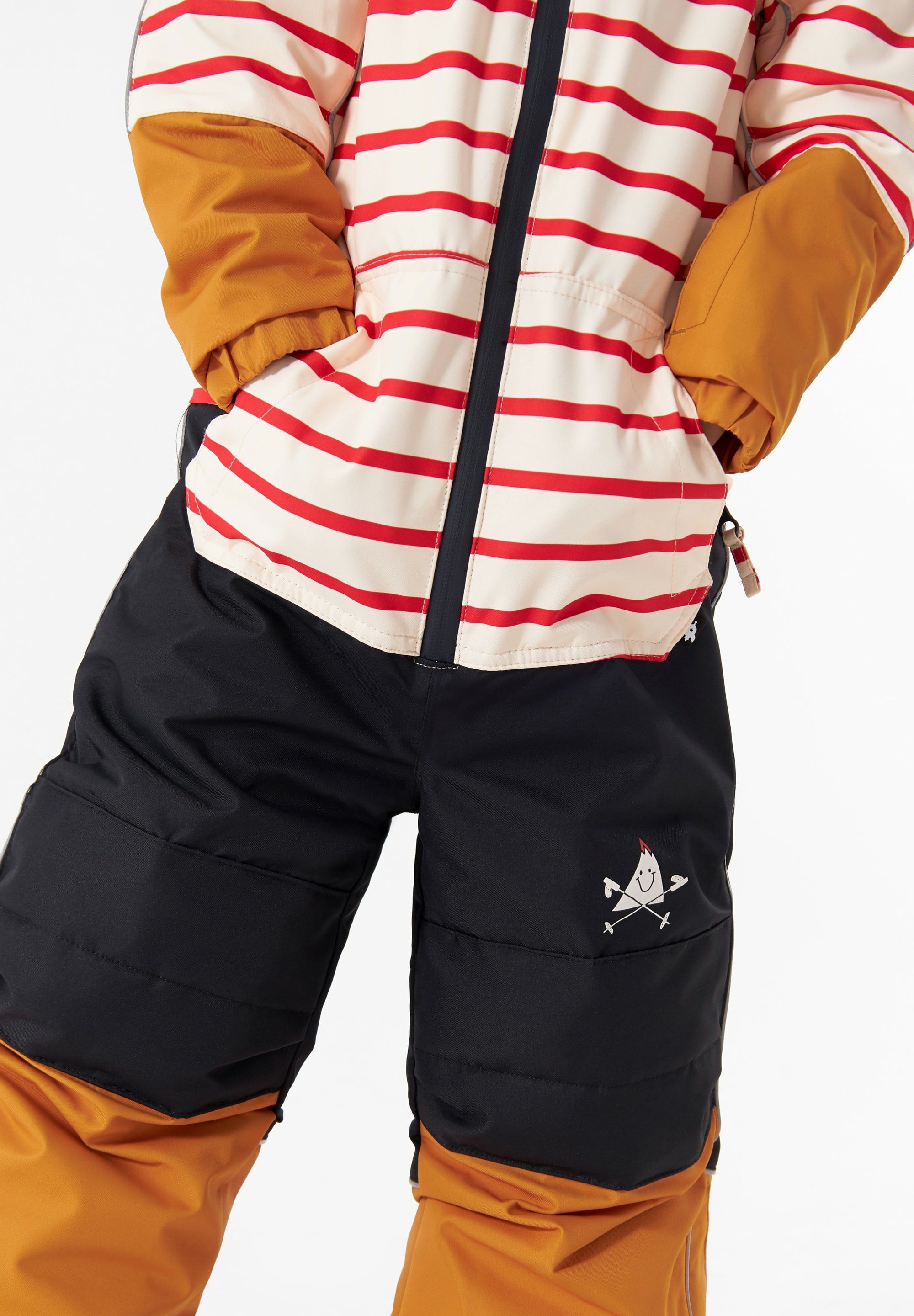 WeeDo Schneeoverall HOOKDO Pirat Verstärkte und gepolsterte Knie, Ellbogen, Handflächen und Gesäß