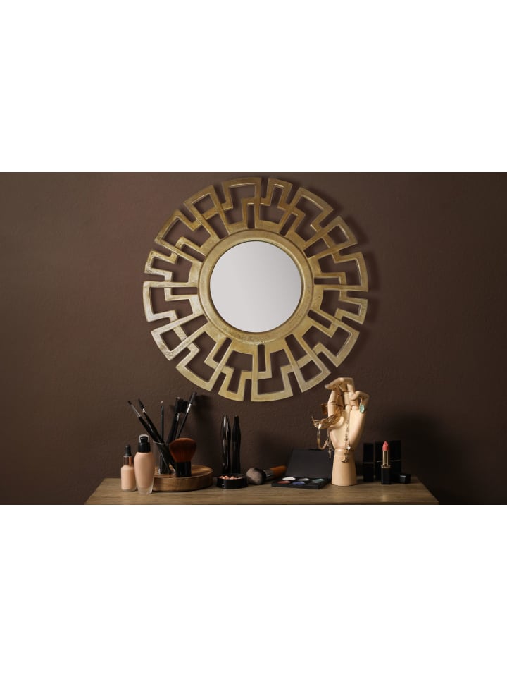 KADIMA DESIGN Wandspiegel Art déco 60 cm Metall Design Hängespiegel , Aluminium günstig kaufen onesize