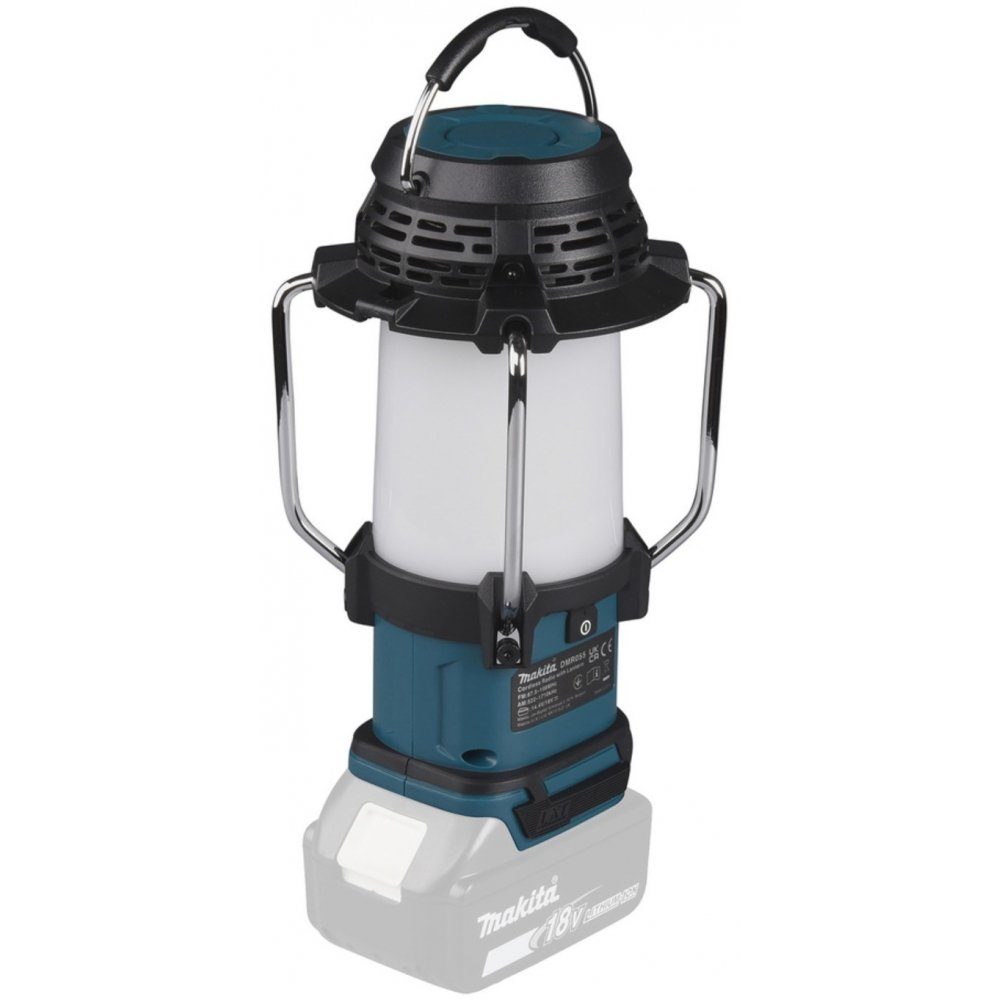 Makita DMR055 - Akku-Laternenradio - blau/schwarz Baustellenradio