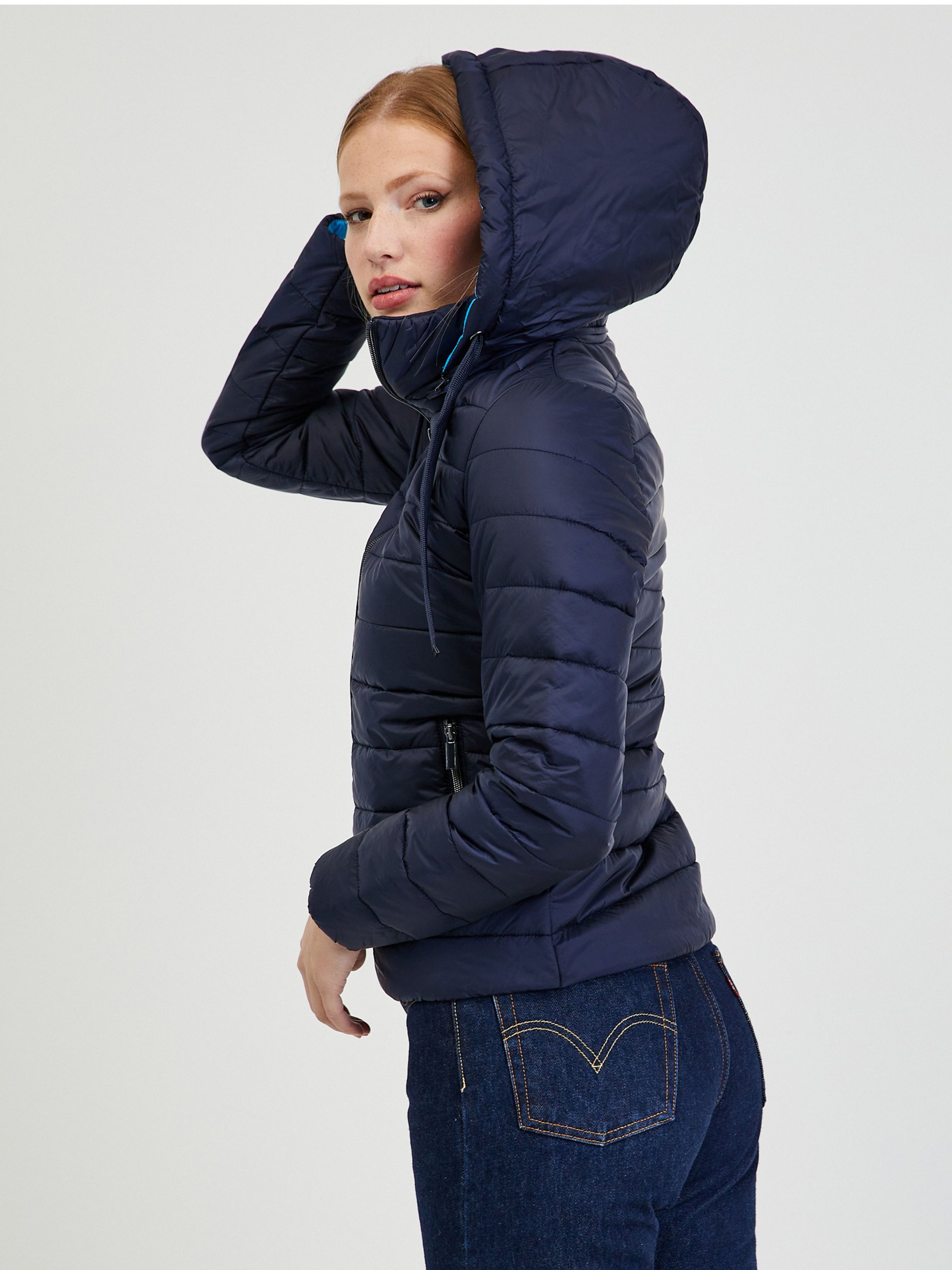 Dunkelblaue Damen-Winter-Steppjacke ORSAY