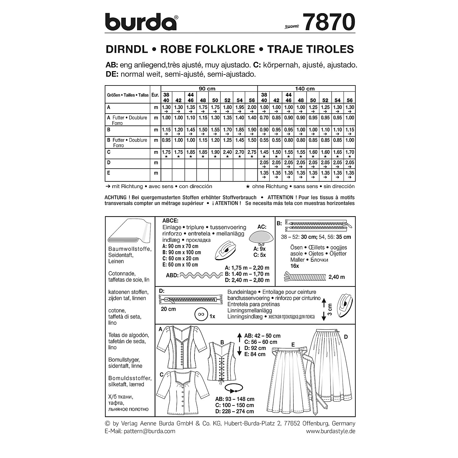 burda Schnitt 7870 