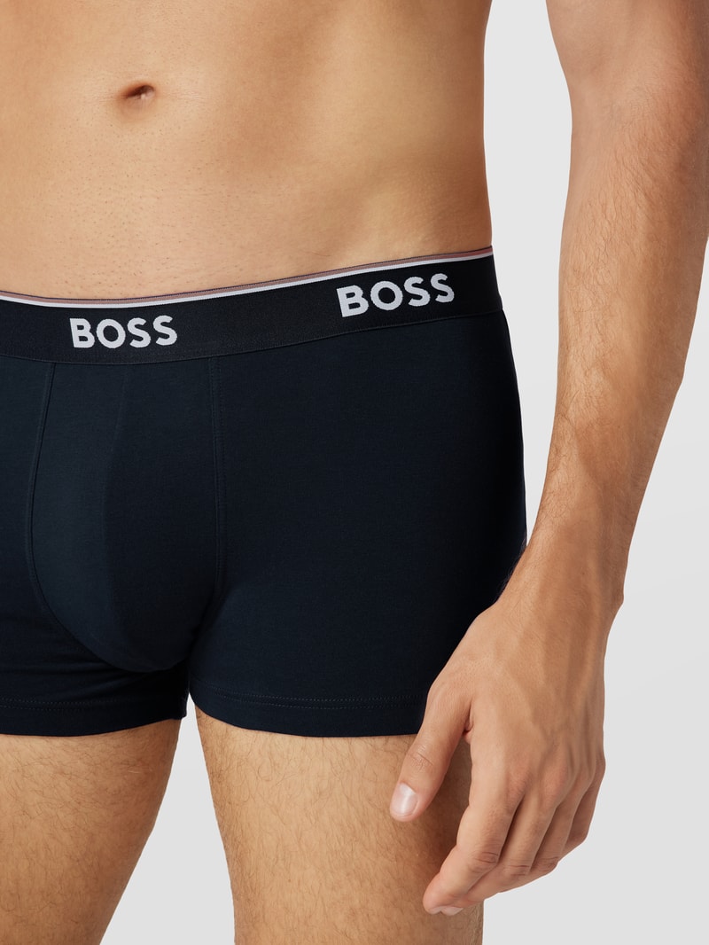 Trunks mit elastischem Logo-Bund im 3er-Pack in dunkelblau