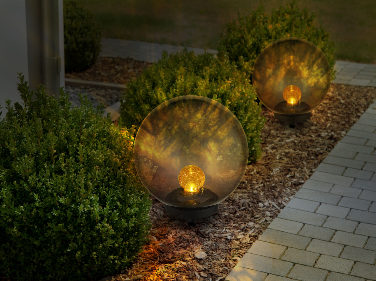 Globo Lighting - SOLARLEUCHTE KUNSTSTOFF SCHWARZ, 1XLED - Solarleuchte Kunststoff schwarz, LED