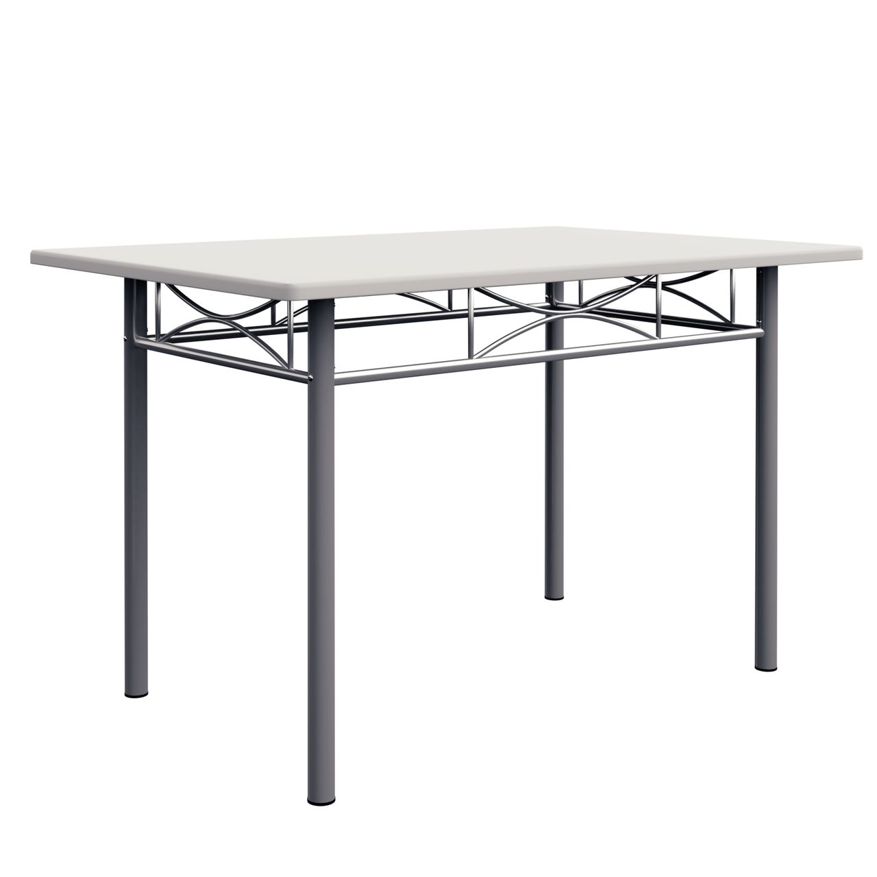 Casaria Sitzgruppe Paul Tisch 110 x 76 x 70cm Stuhl 87 x 46 x 38cm 4 1 5tlg weiß