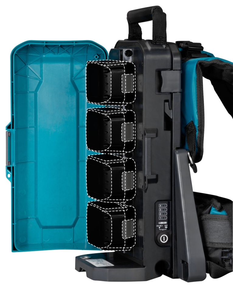 Makita Accessories PDC01X1 Stație de încărcare cu baterie de 18 V, tip rucsac, PDC01, cu kit de pornire