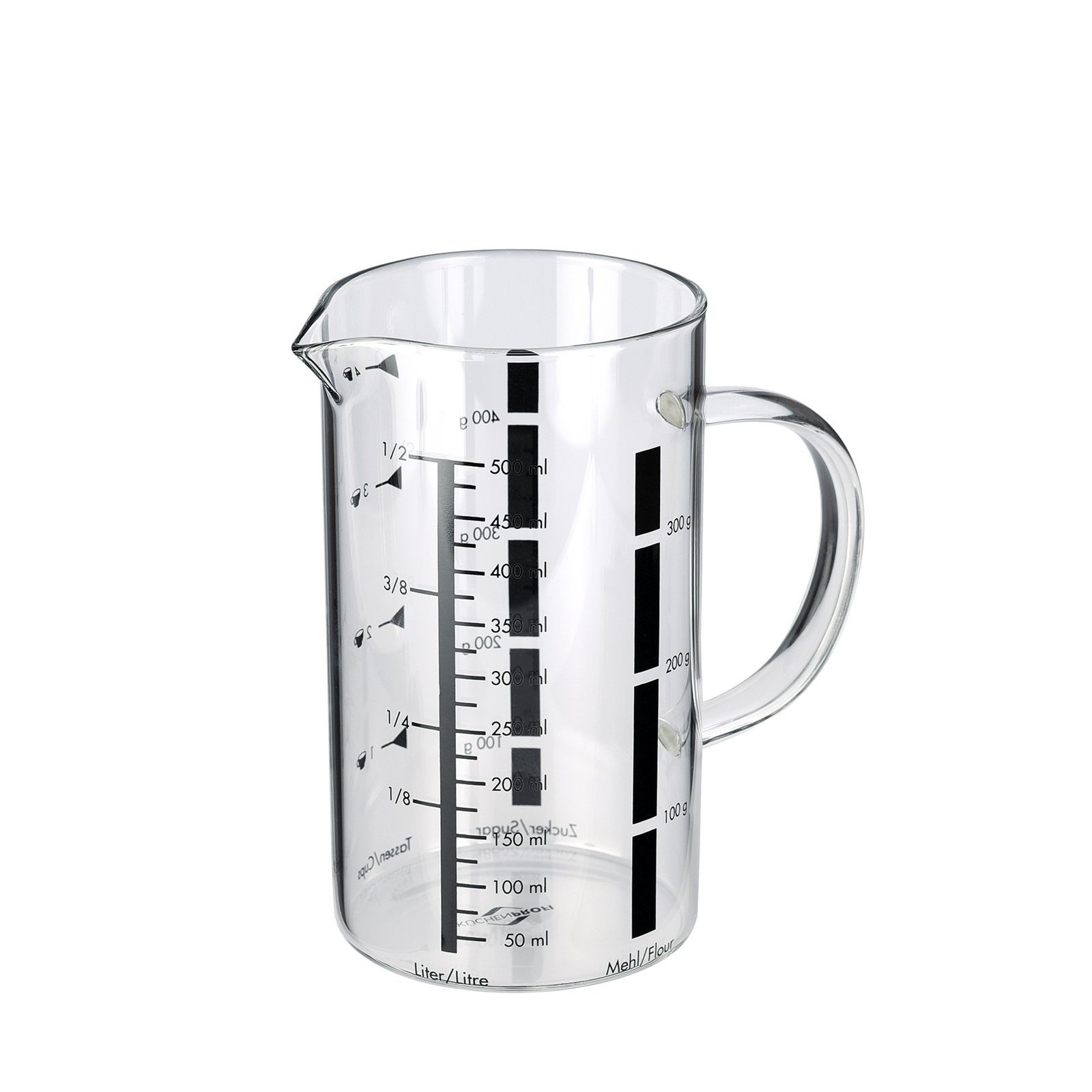 Küchenprofi Messbecher Messbecher aus Glas, Borosilikatglas