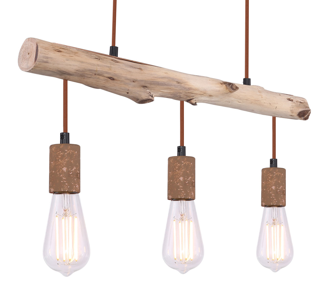 Globo Lighting - JAKOB - Hängeleuchte Metall rostfarben, 3x E27