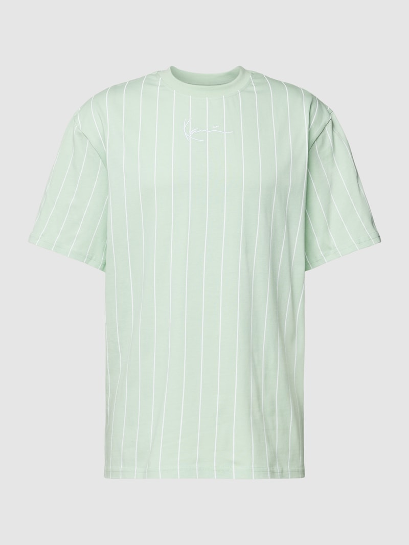T-Shirt mit Streifenmuster in mint