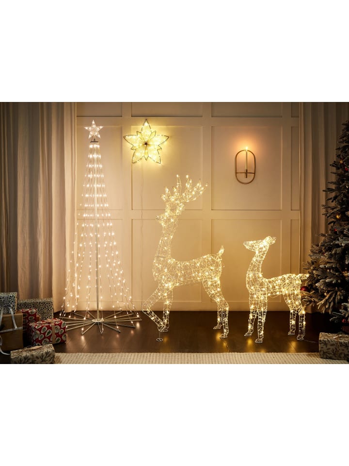 Beliani LED Deko HOFSOS in Silber - (W) 50 x (H) 50 x (L) 8 cm günstig kaufen onesize