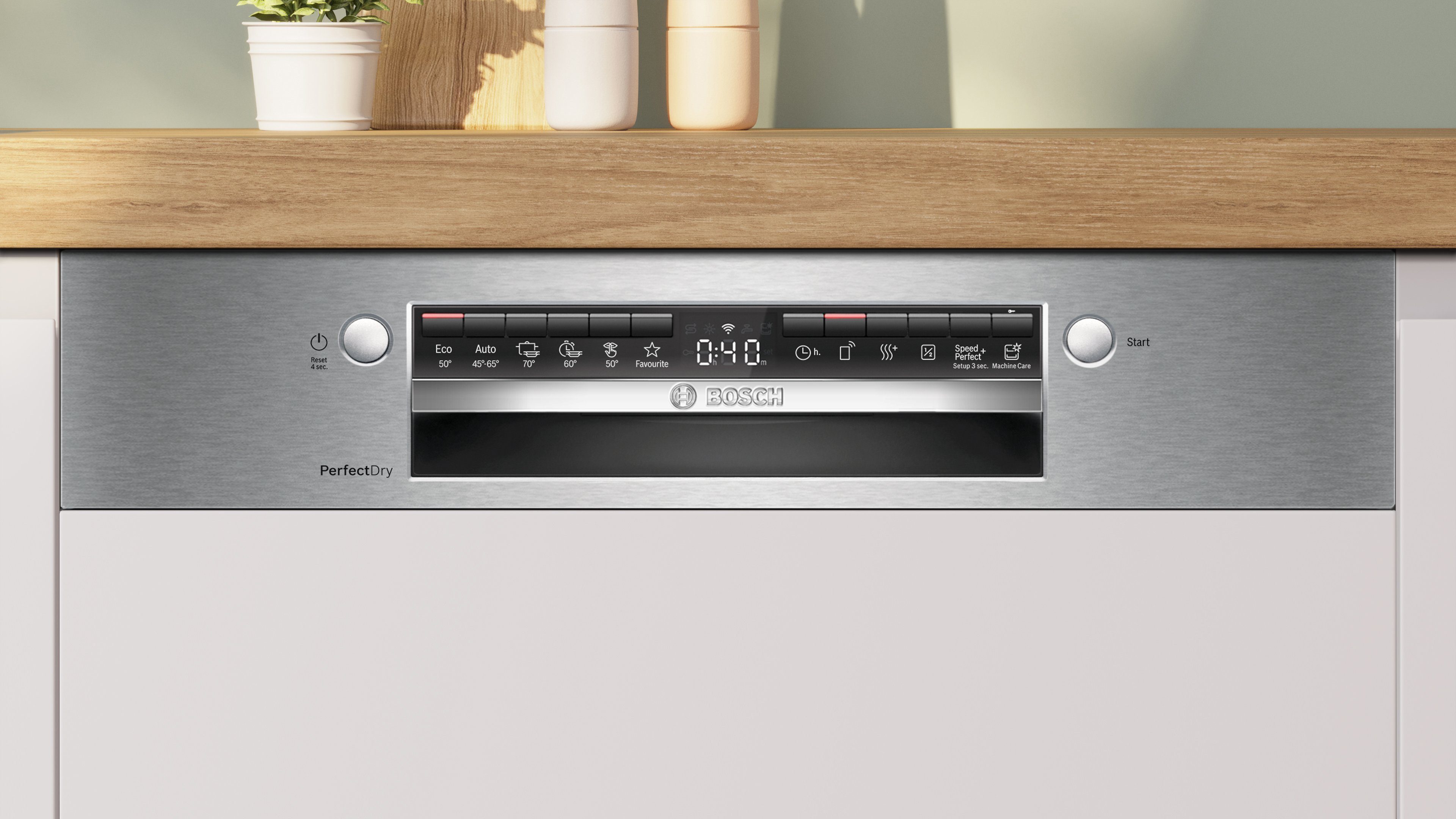 BOSCH teilintegrierbarer Geschirrspüler Serie 6, SMI6YCS02E, 14 Maßgedecke
